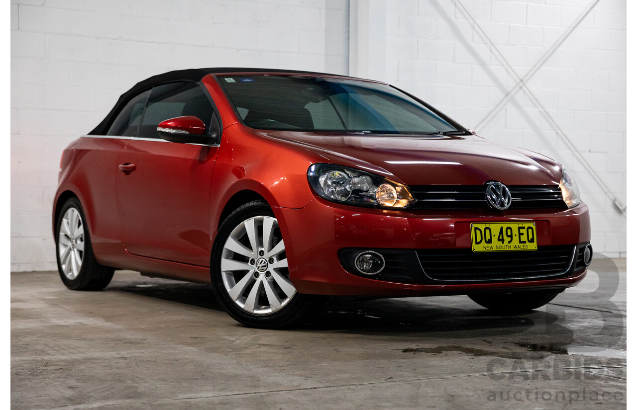 1/2013 Volkswagen Golf 118 TSI 1C MY13 2d Cabriolet Sunset Red Metallic Twincharged 1.4L