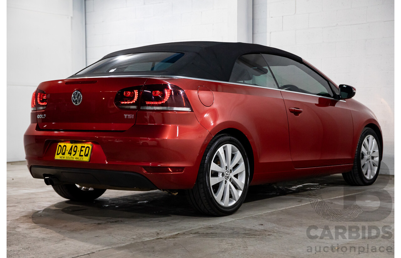 1/2013 Volkswagen Golf 118 TSI 1C MY13 2d Cabriolet Sunset Red Metallic Twincharged 1.4L