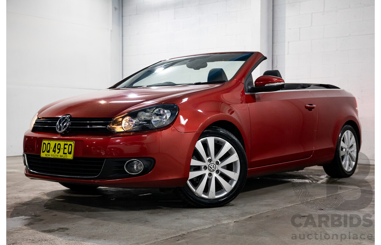 1/2013 Volkswagen Golf 118 TSI 1C MY13 2d Cabriolet Sunset Red Metallic Twincharged 1.4L