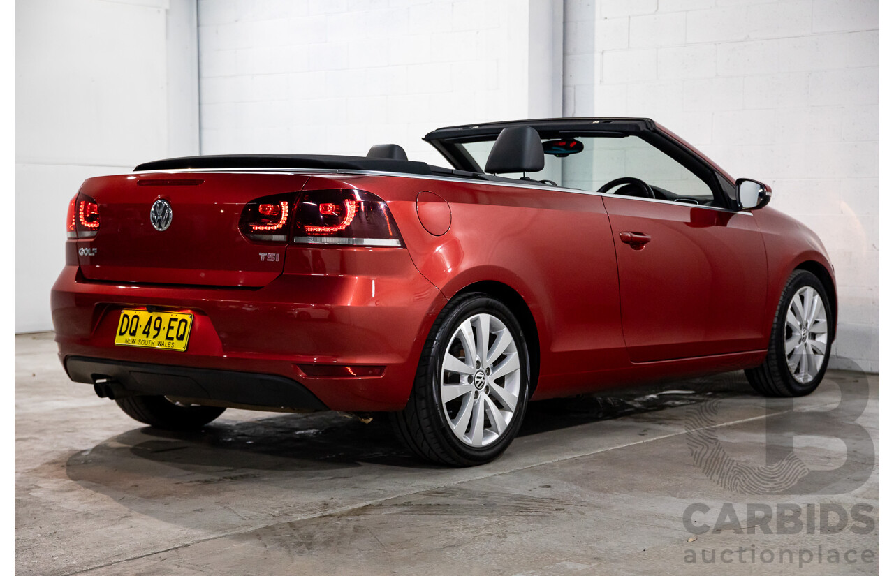 1/2013 Volkswagen Golf 118 TSI 1C MY13 2d Cabriolet Sunset Red Metallic Twincharged 1.4L