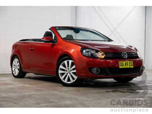 1/2013 Volkswagen Golf 118 TSI 1C MY13 2d Cabriolet Sunset Red Metallic Twincharged 1.4L