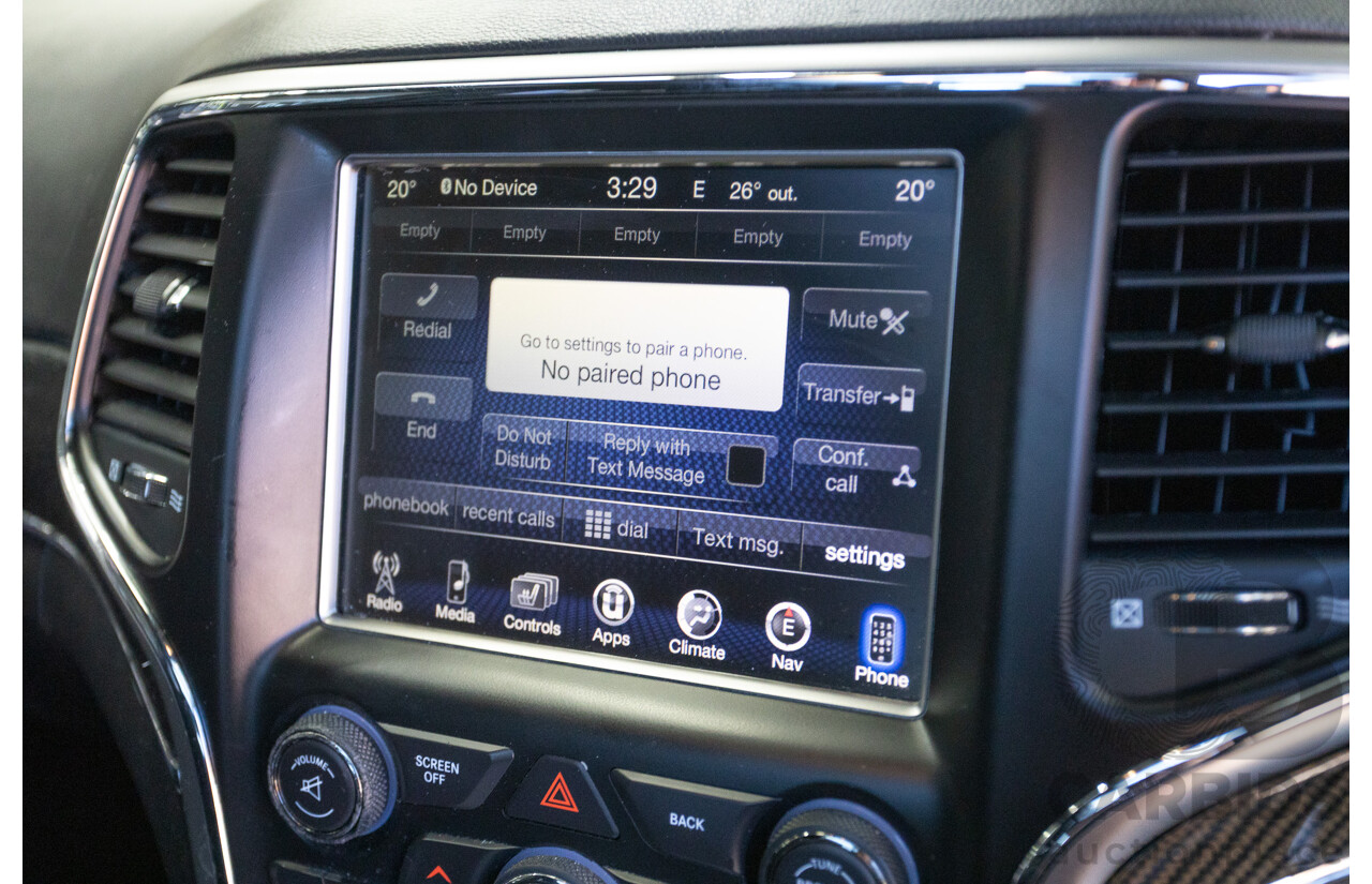 2/2017 Jeep Grand Cherokee SRT (4x4) WK MY17 4D Wagon Mineral Grey Metallic V8 6.4L