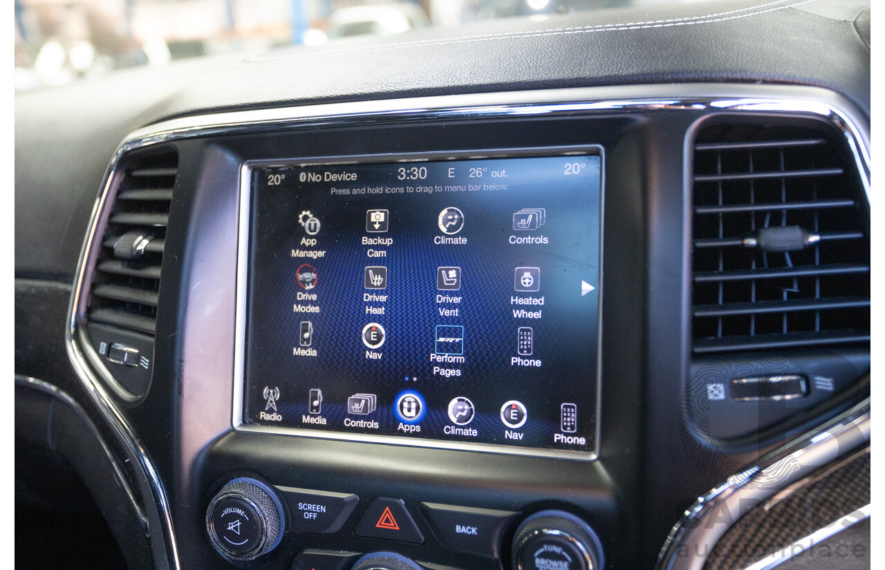 2/2017 Jeep Grand Cherokee SRT (4x4) WK MY17 4D Wagon Mineral Grey Metallic V8 6.4L