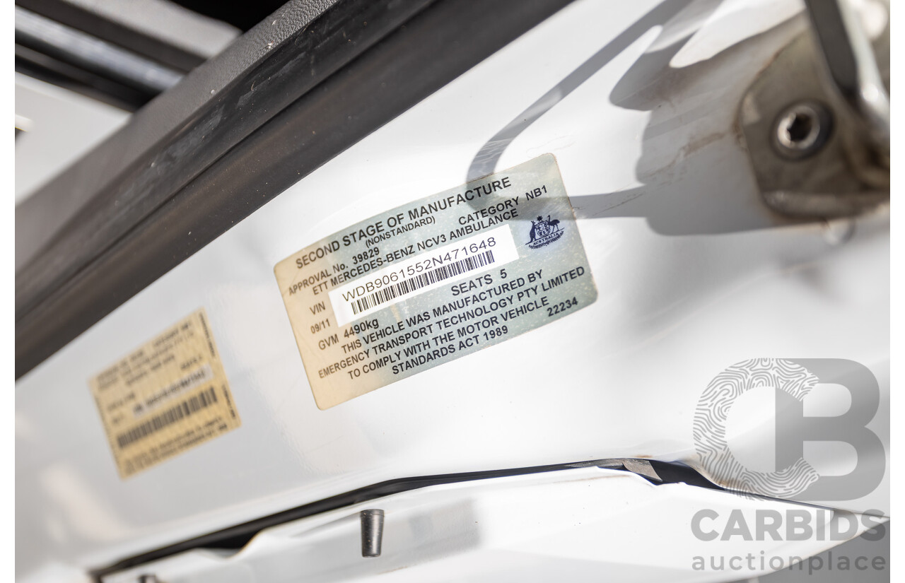 3/2011 Mercedes-Benz Sprinter Light Truck MY11 Turbo Arctic White Turbo Diesel 3.0L