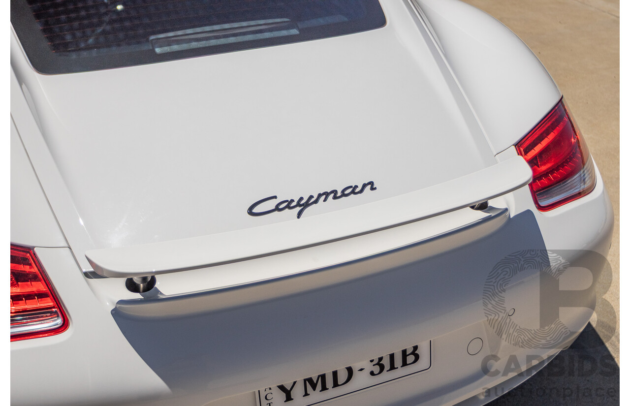 7/2011 Porsche Cayman 987 MY11 2D Coupe Carrara White 2.9L