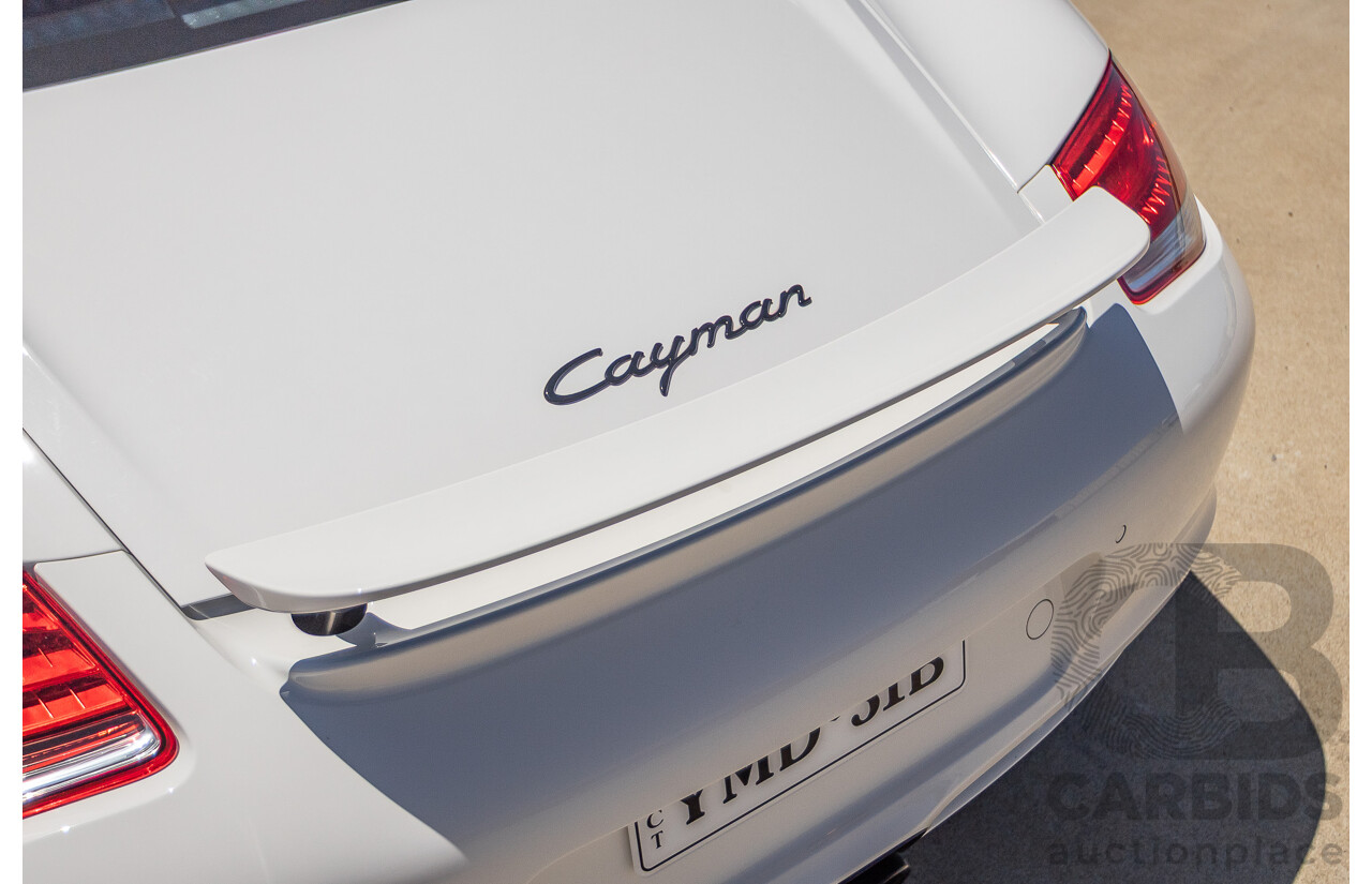 7/2011 Porsche Cayman 987 MY11 2D Coupe Carrara White 2.9L