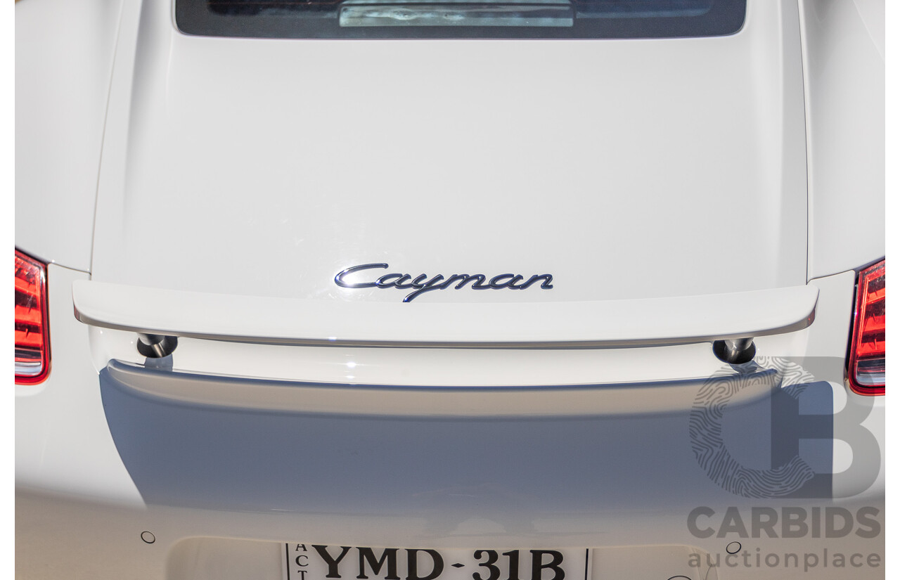 7/2011 Porsche Cayman 987 MY11 2D Coupe Carrara White 2.9L