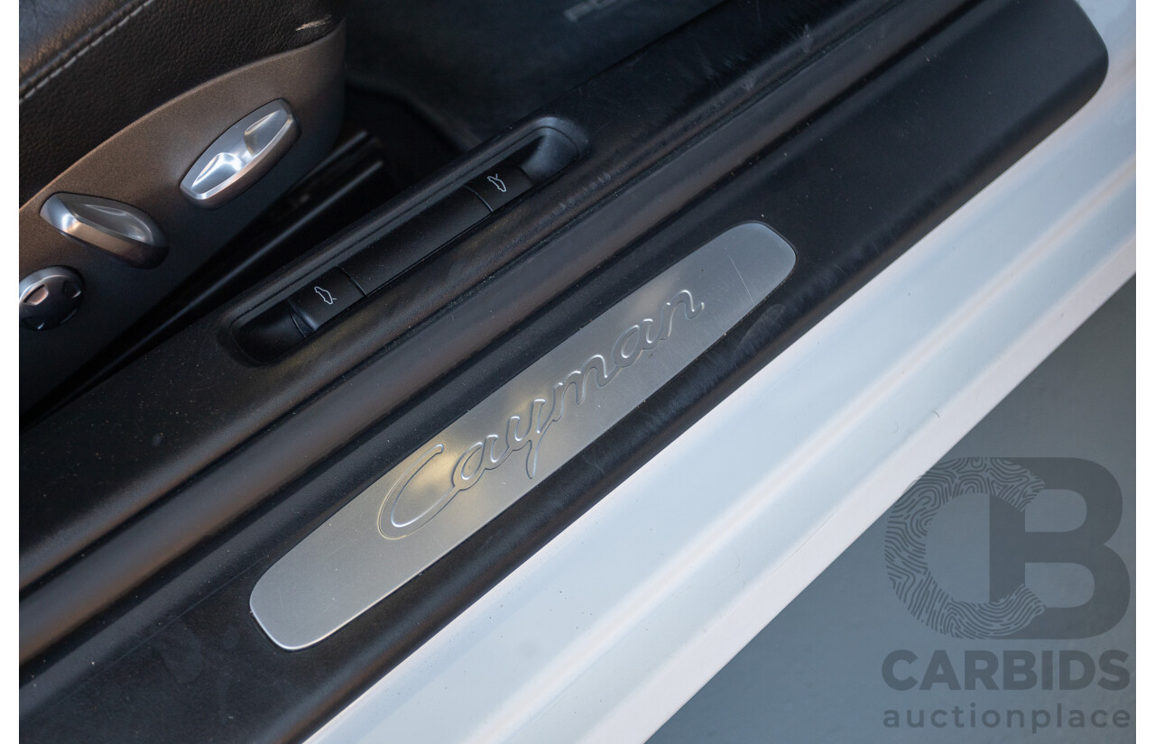 7/2011 Porsche Cayman 987 MY11 2D Coupe Carrara White 2.9L