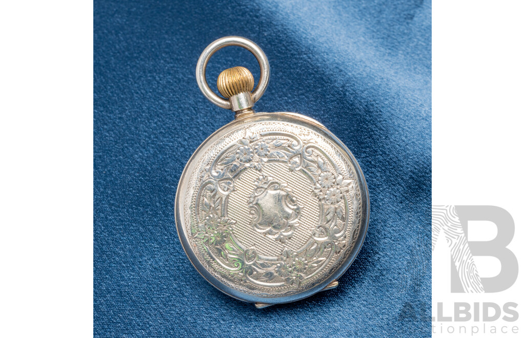 Stunning Antique Sterling Silver Pocket Watch - The Crown Jewellery Co - Sydney