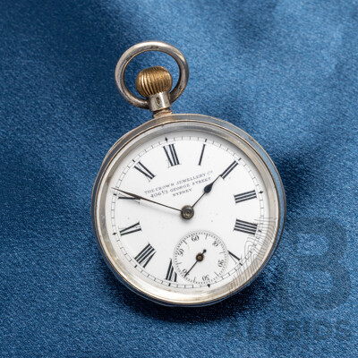 Stunning Antique Sterling Silver Pocket Watch - The Crown Jewellery Co - Sydney