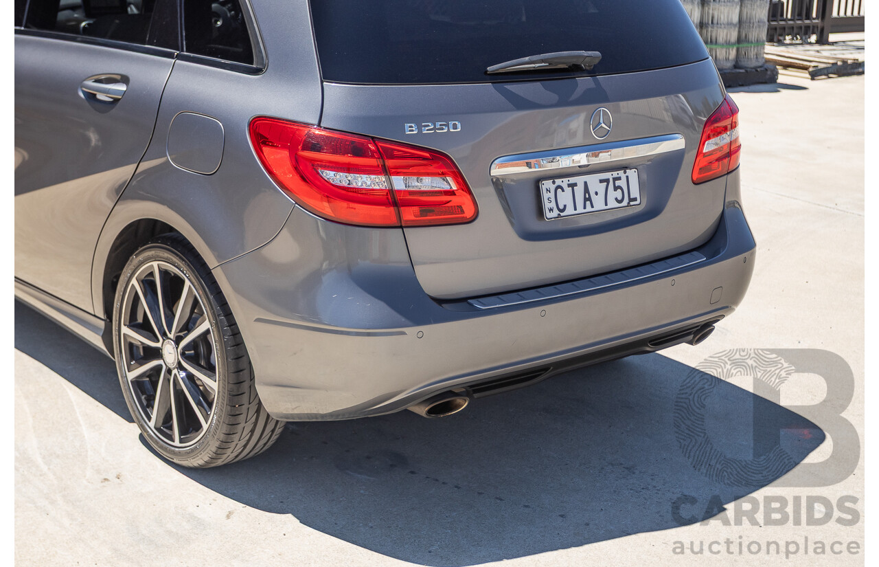 4/2014 Mercedes-Benz B250 246 MY14 5D Hatchback Mountain Grey Metallic Turbo 2.0L