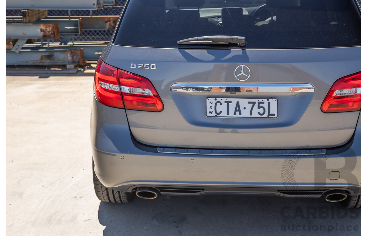 4/2014 Mercedes-Benz B250 246 MY14 5D Hatchback Mountain Grey Metallic Turbo 2.0L