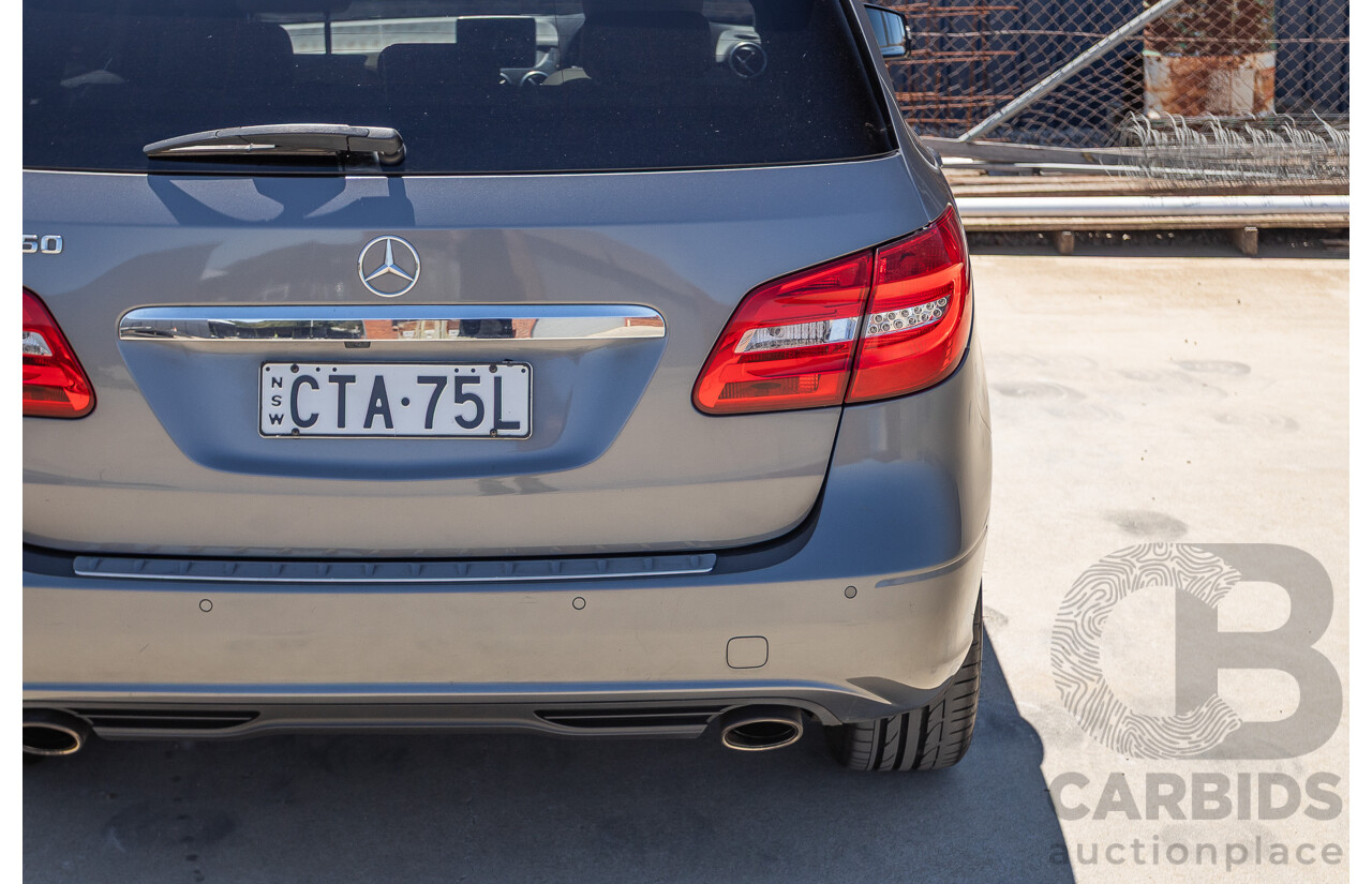 4/2014 Mercedes-Benz B250 246 MY14 5D Hatchback Mountain Grey Metallic Turbo 2.0L