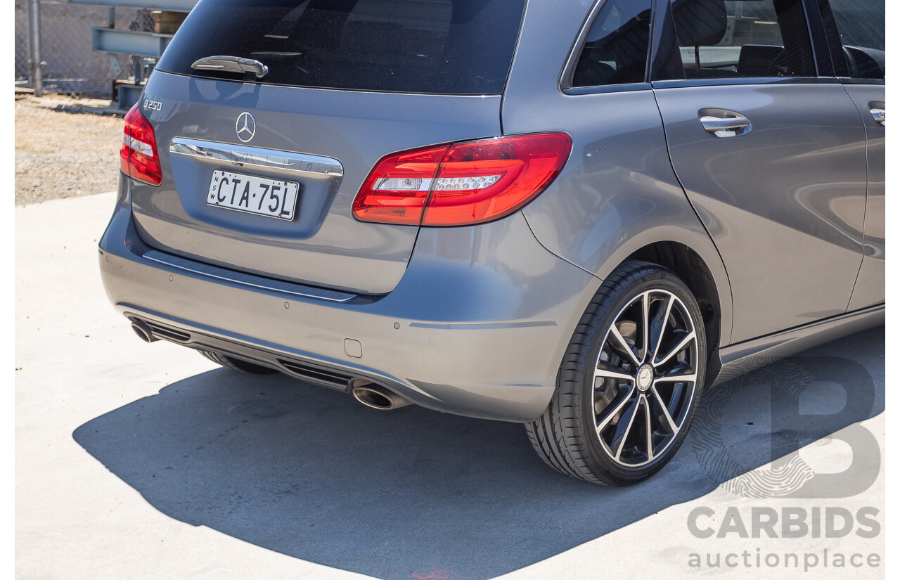 4/2014 Mercedes-Benz B250 246 MY14 5D Hatchback Mountain Grey Metallic Turbo 2.0L