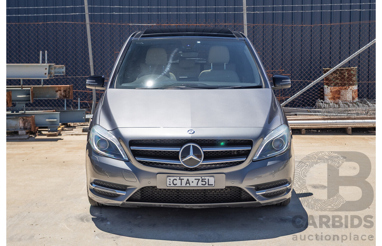4/2014 Mercedes-Benz B250 246 MY14 5D Hatchback Mountain Grey Metallic Turbo 2.0L