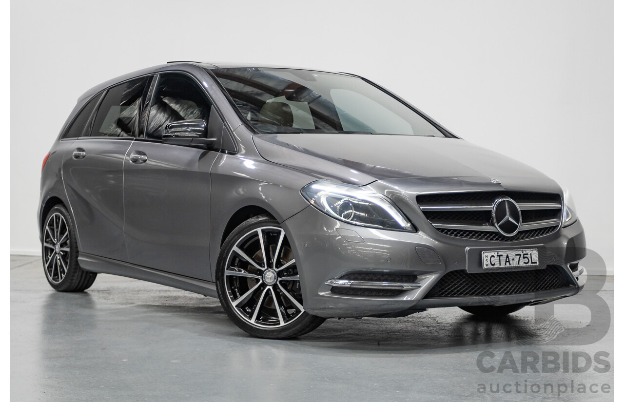 4/2014 Mercedes-Benz B250 246 MY14 5D Hatchback Mountain Grey Metallic Turbo 2.0L