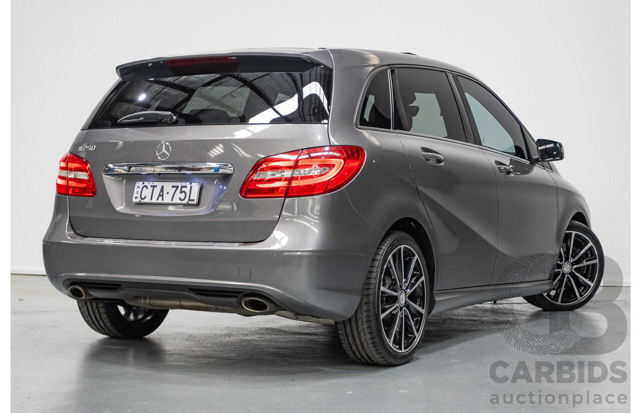 4/2014 Mercedes-Benz B250 246 MY14 5D Hatchback Mountain Grey Metallic Turbo 2.0L