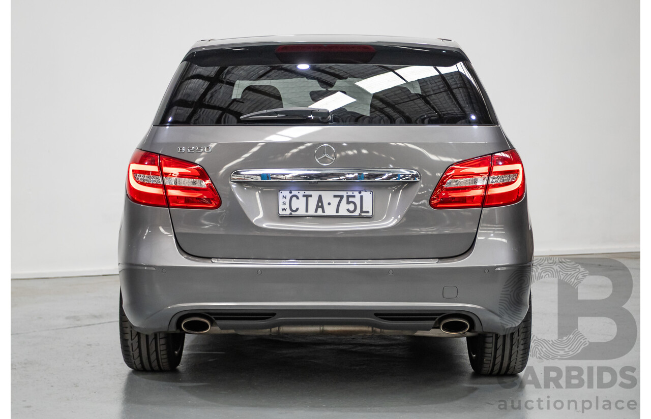 4/2014 Mercedes-Benz B250 246 MY14 5D Hatchback Mountain Grey Metallic Turbo 2.0L