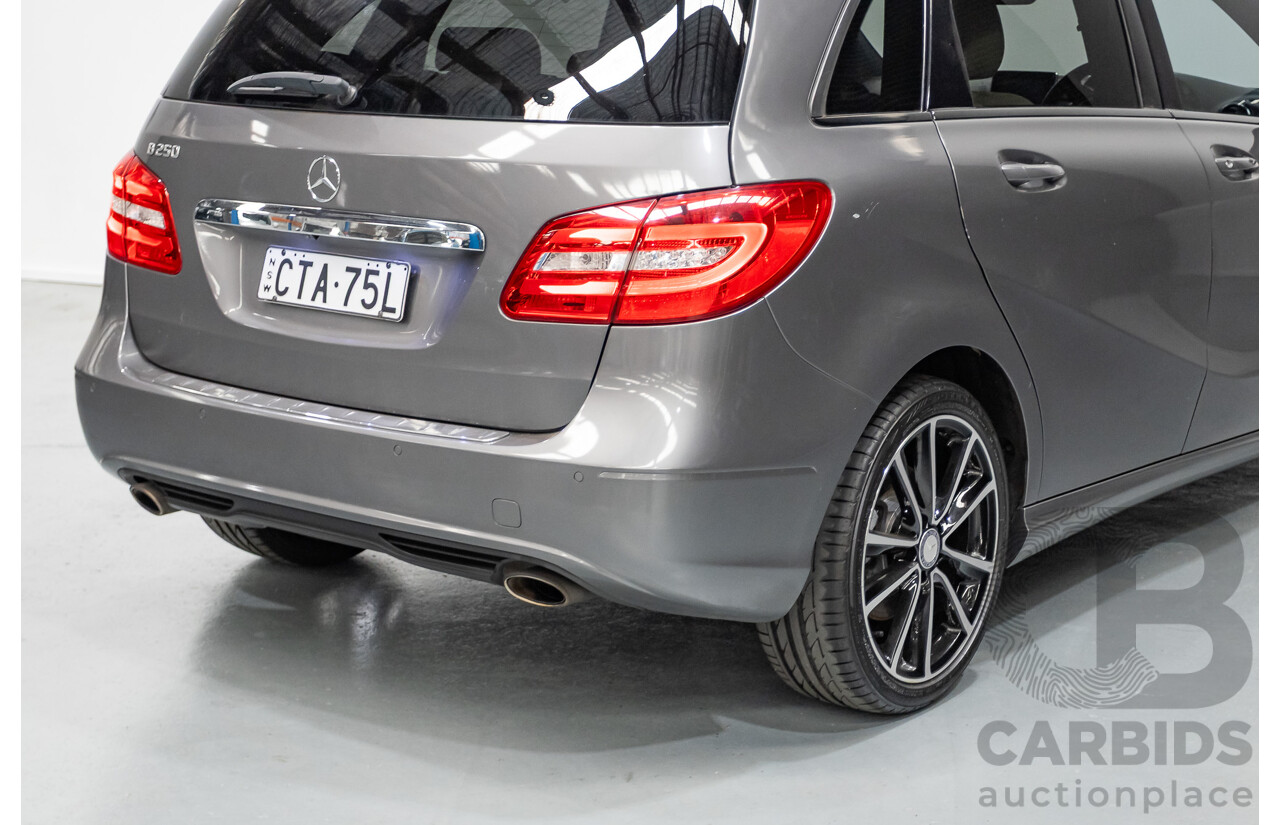 4/2014 Mercedes-Benz B250 246 MY14 5D Hatchback Mountain Grey Metallic Turbo 2.0L