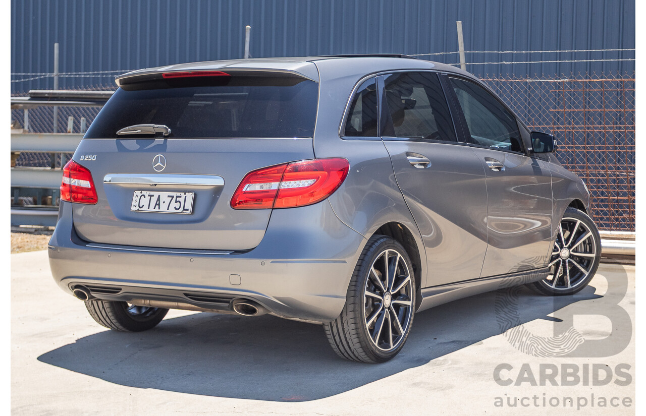 4/2014 Mercedes-Benz B250 246 MY14 5D Hatchback Mountain Grey Metallic Turbo 2.0L
