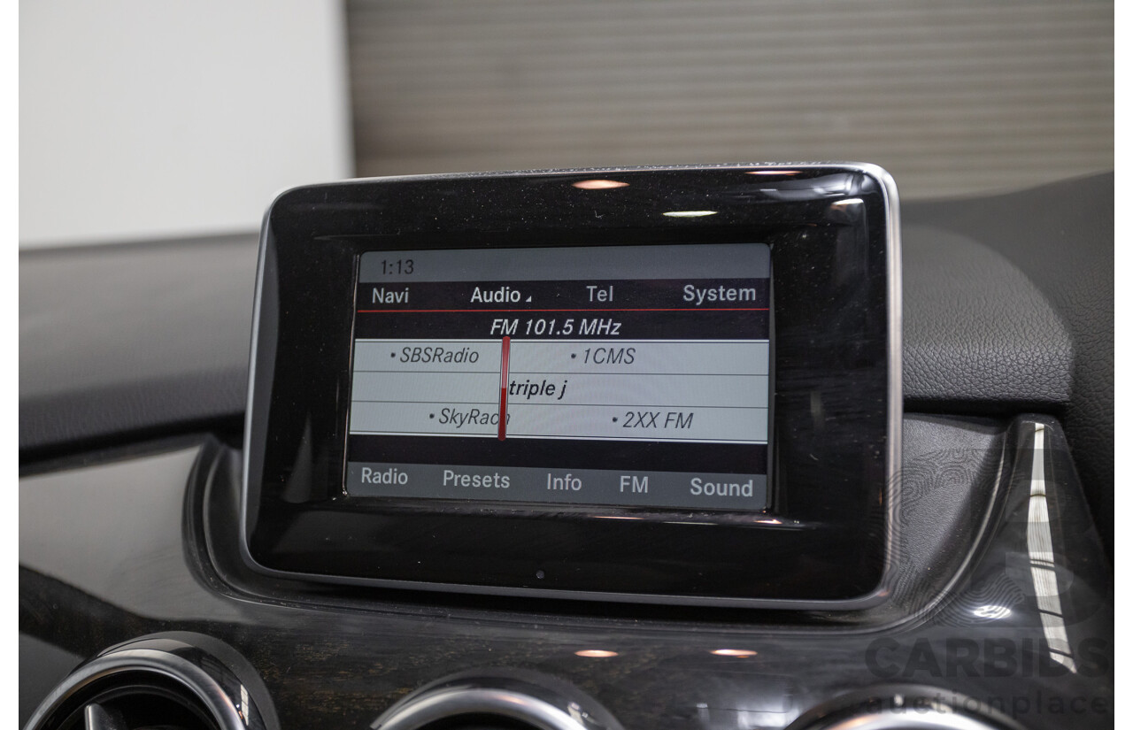 4/2014 Mercedes-Benz B250 246 MY14 5D Hatchback Mountain Grey Metallic Turbo 2.0L