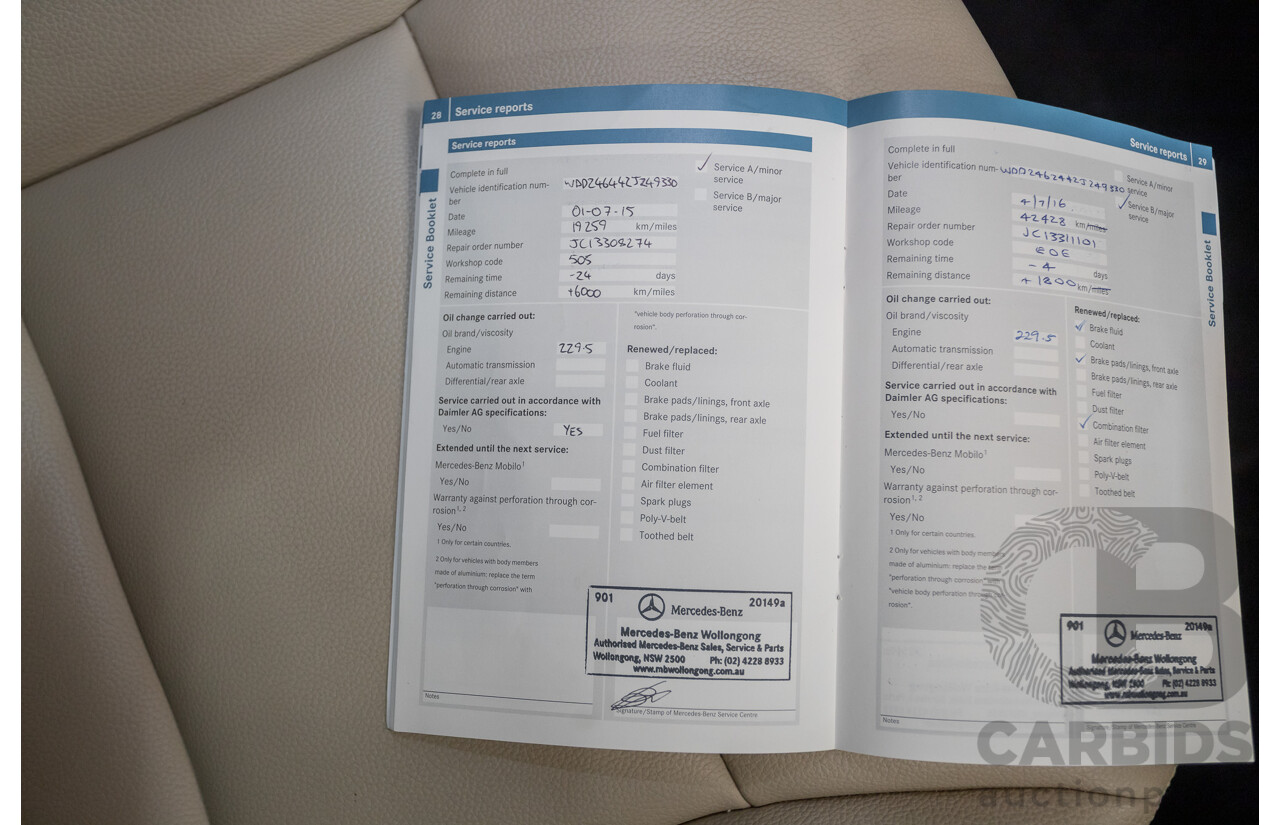 4/2014 Mercedes-Benz B250 246 MY14 5D Hatchback Mountain Grey Metallic Turbo 2.0L