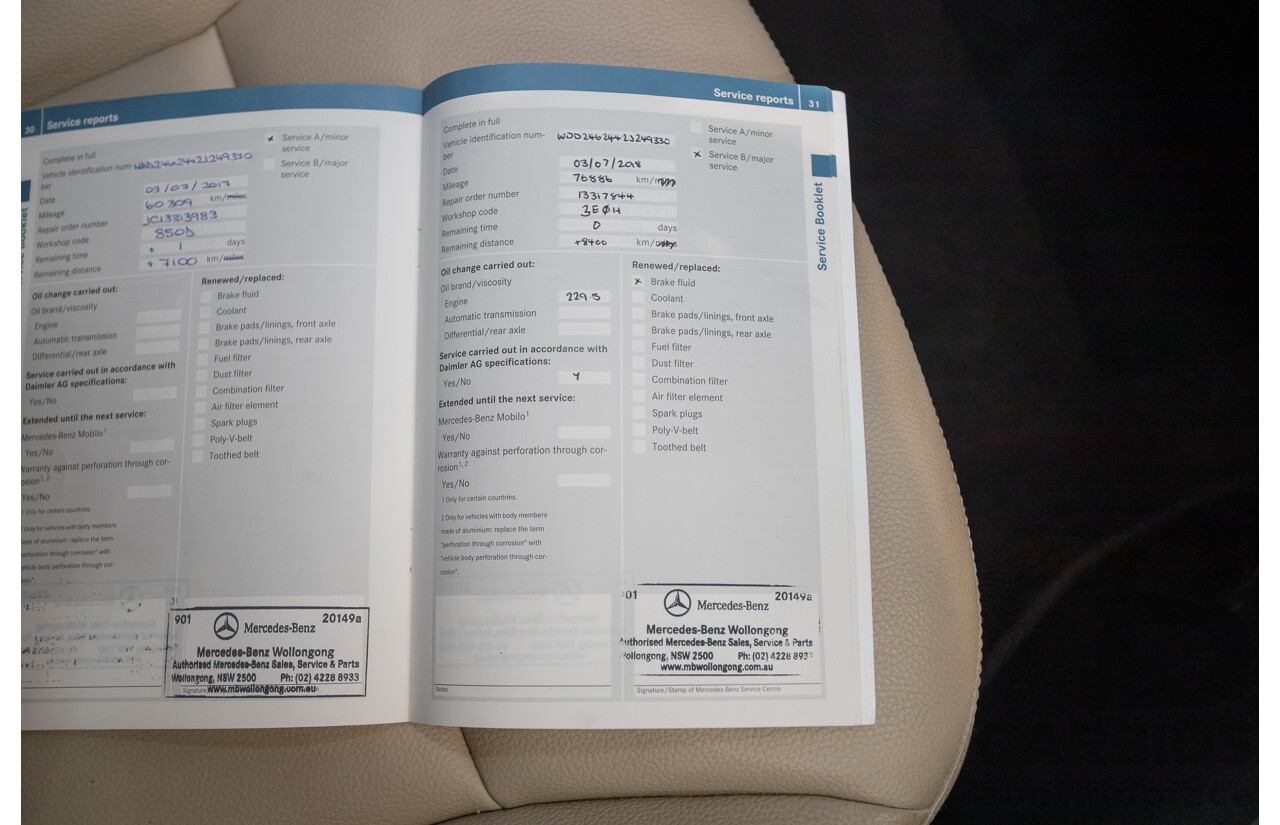 4/2014 Mercedes-Benz B250 246 MY14 5D Hatchback Mountain Grey Metallic Turbo 2.0L