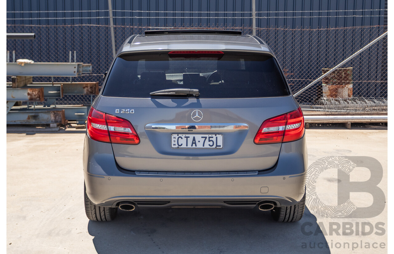 4/2014 Mercedes-Benz B250 246 MY14 5D Hatchback Mountain Grey Metallic Turbo 2.0L