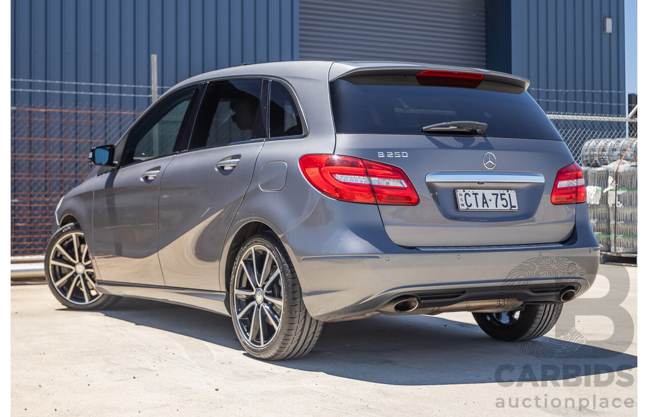 4/2014 Mercedes-Benz B250 246 MY14 5D Hatchback Mountain Grey Metallic Turbo 2.0L