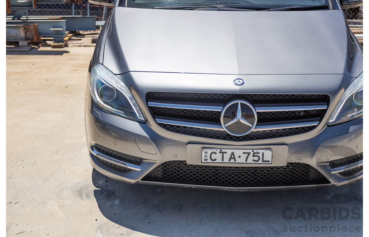 4/2014 Mercedes-Benz B250 246 MY14 5D Hatchback Mountain Grey Metallic Turbo 2.0L