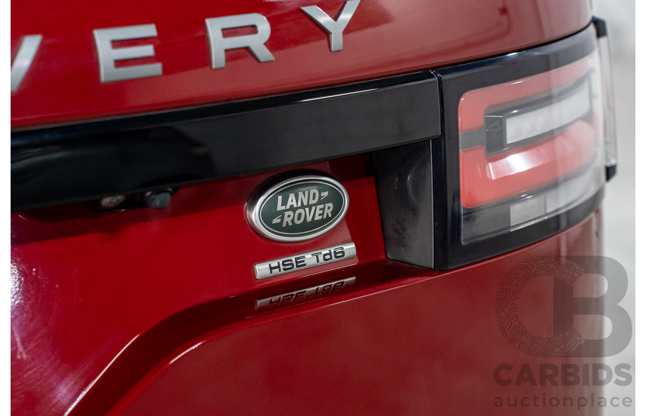 12/2017 Land Rover Discovery TD6 HSE (4WD) MY17 4d Wagon Firenze Red Metallic Turbo Diesel V6 3.0L