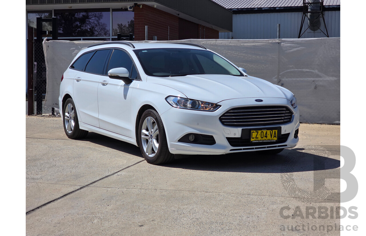 08/2016 Ford Mondeo Ambiente TDCi MD 4D Wagon Frozen White Turbo Diesel 2.0L