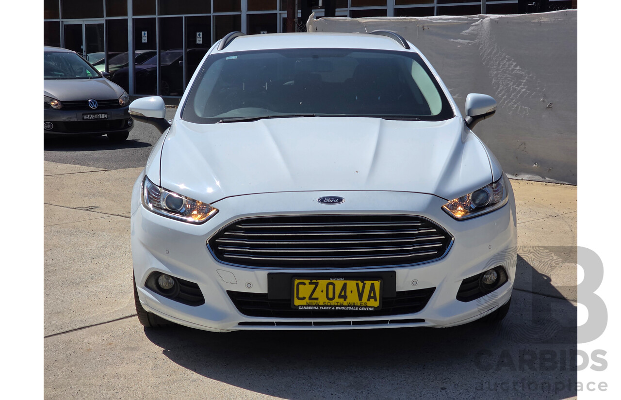 08/2016 Ford Mondeo Ambiente TDCi MD 4D Wagon Frozen White Turbo Diesel 2.0L