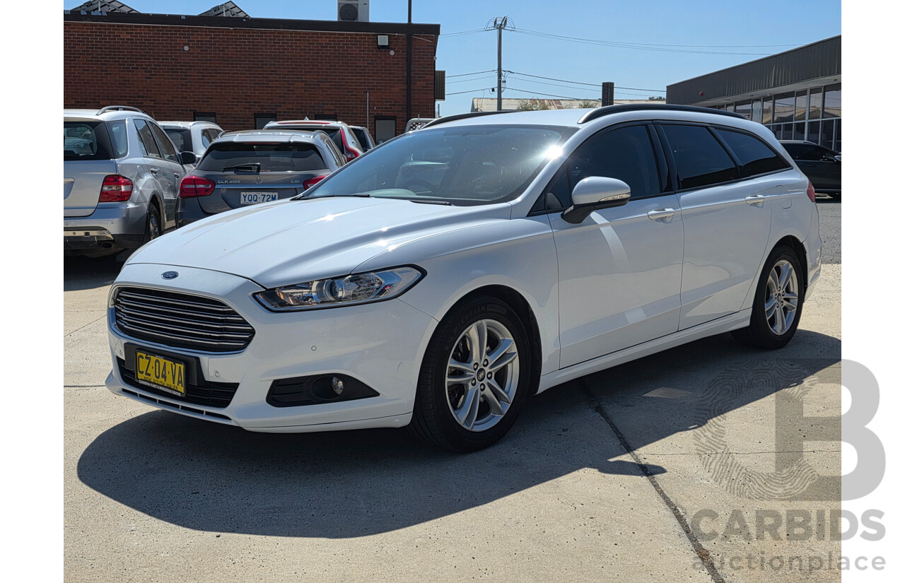 08/2016 Ford Mondeo Ambiente TDCi MD 4D Wagon Frozen White Turbo Diesel 2.0L