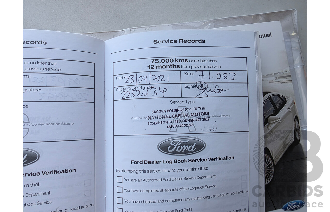 08/2016 Ford Mondeo Ambiente TDCi MD 4D Wagon Frozen White Turbo Diesel 2.0L