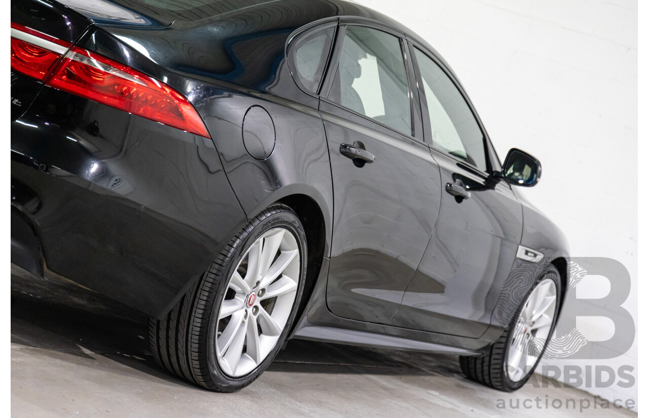 10/2018 Jaguar XF 25t R-Sport (184kW RWD) X260 MY19 4D Sedan Ultimate Black Metallic Turbo 2.0L