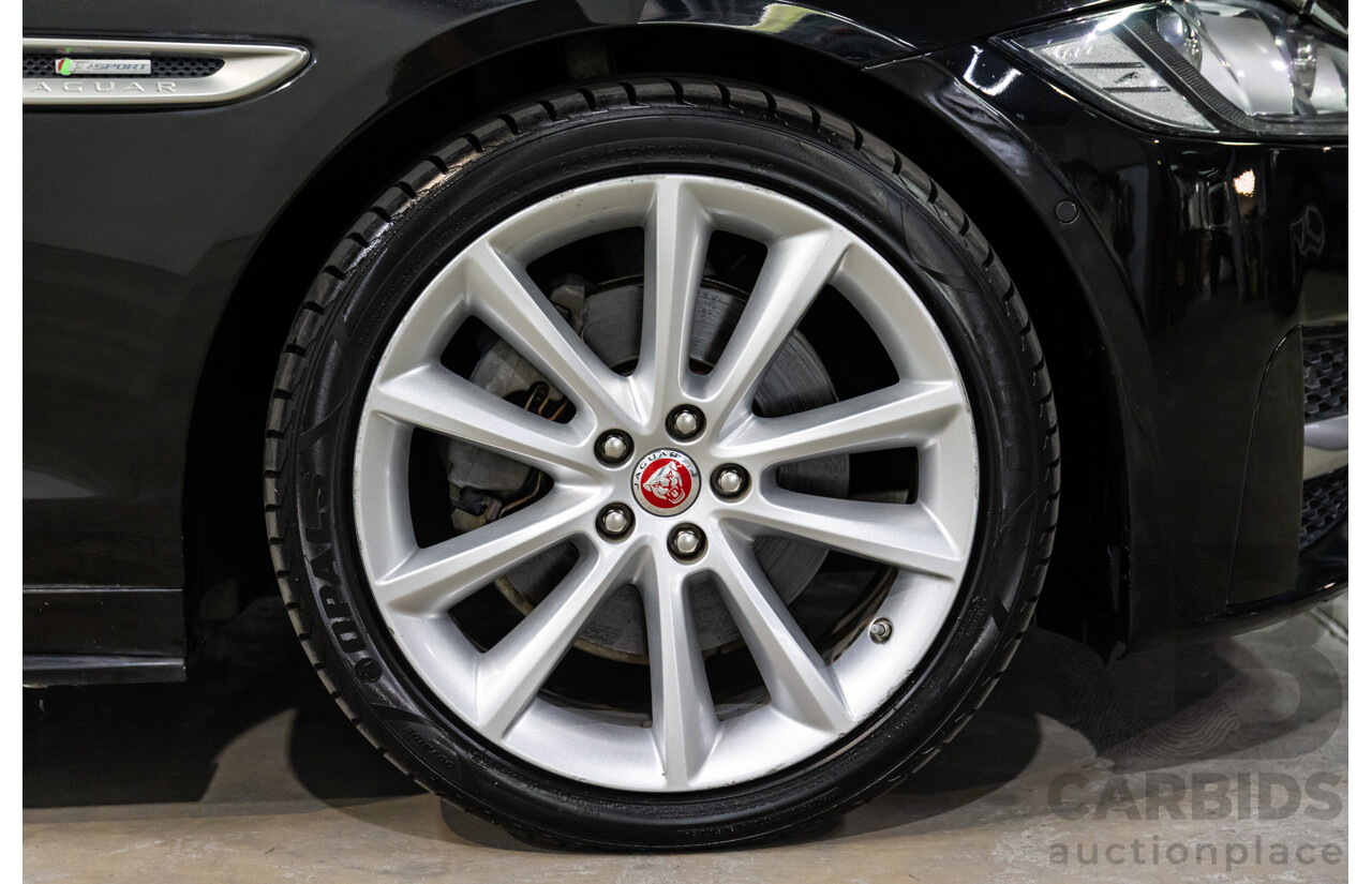 10/2018 Jaguar XF 25t R-Sport (184kW RWD) X260 MY19 4D Sedan Ultimate Black Metallic Turbo 2.0L