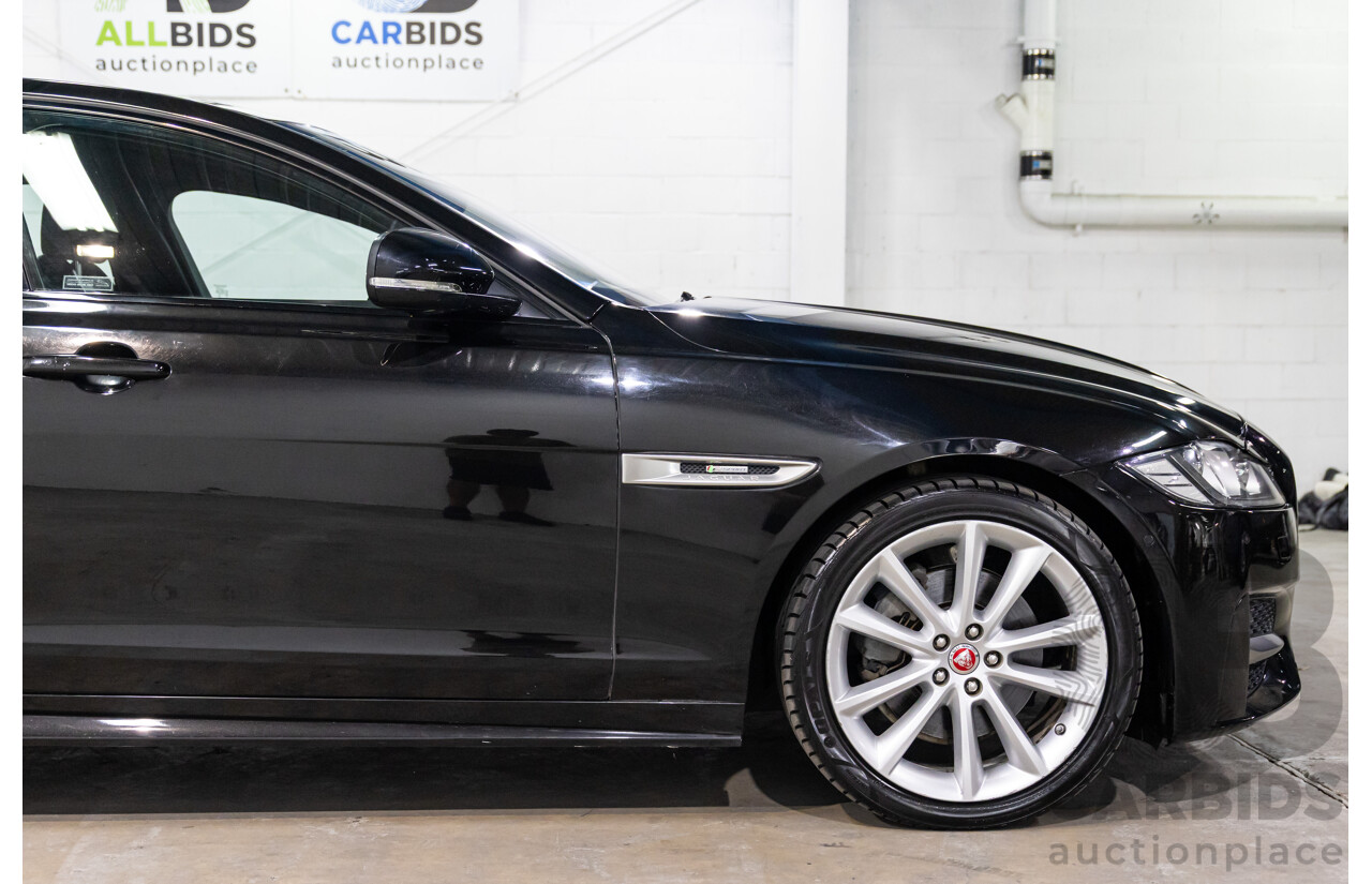 10/2018 Jaguar XF 25t R-Sport (184kW RWD) X260 MY19 4D Sedan Ultimate Black Metallic Turbo 2.0L