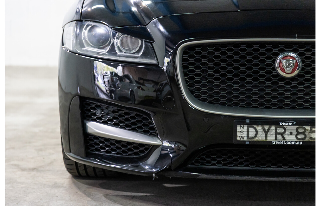 10/2018 Jaguar XF 25t R-Sport (184kW RWD) X260 MY19 4D Sedan Ultimate Black Metallic Turbo 2.0L