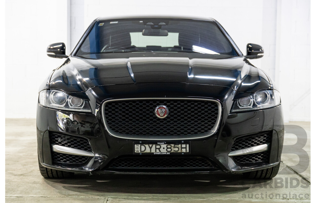10/2018 Jaguar XF 25t R-Sport (184kW RWD) X260 MY19 4D Sedan Ultimate Black Metallic Turbo 2.0L