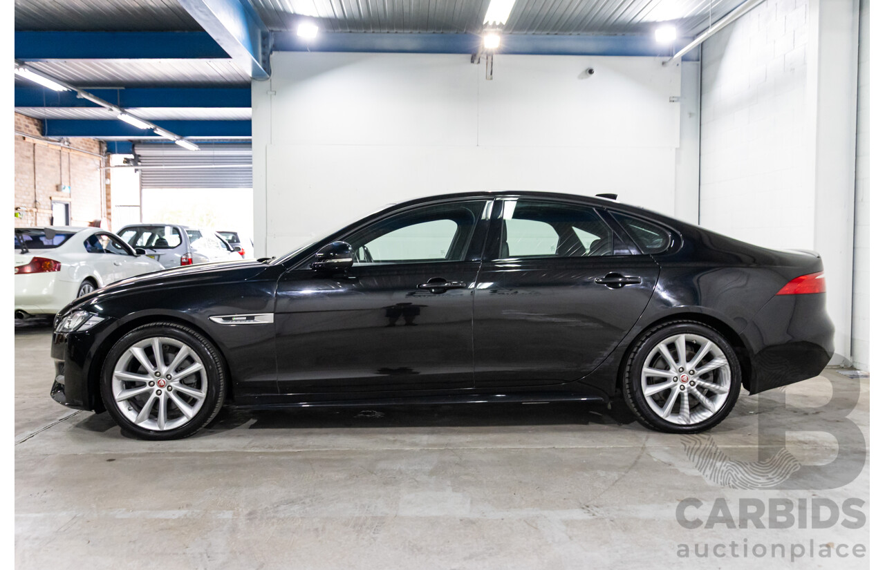 10/2018 Jaguar XF 25t R-Sport (184kW RWD) X260 MY19 4D Sedan Ultimate Black Metallic Turbo 2.0L