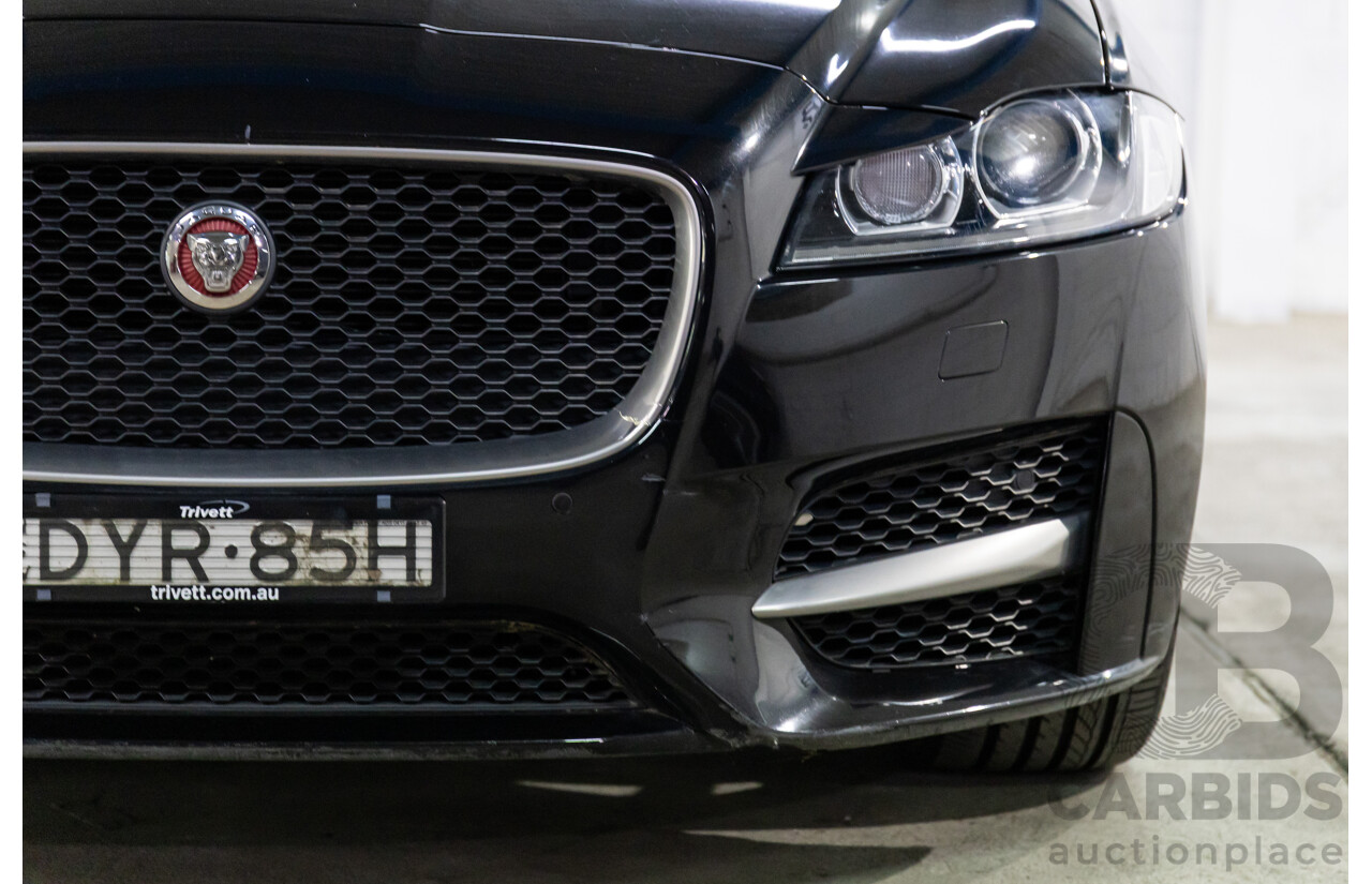 10/2018 Jaguar XF 25t R-Sport (184kW RWD) X260 MY19 4D Sedan Ultimate Black Metallic Turbo 2.0L