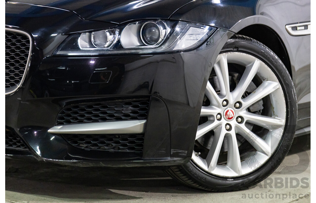 10/2018 Jaguar XF 25t R-Sport (184kW RWD) X260 MY19 4D Sedan Ultimate Black Metallic Turbo 2.0L