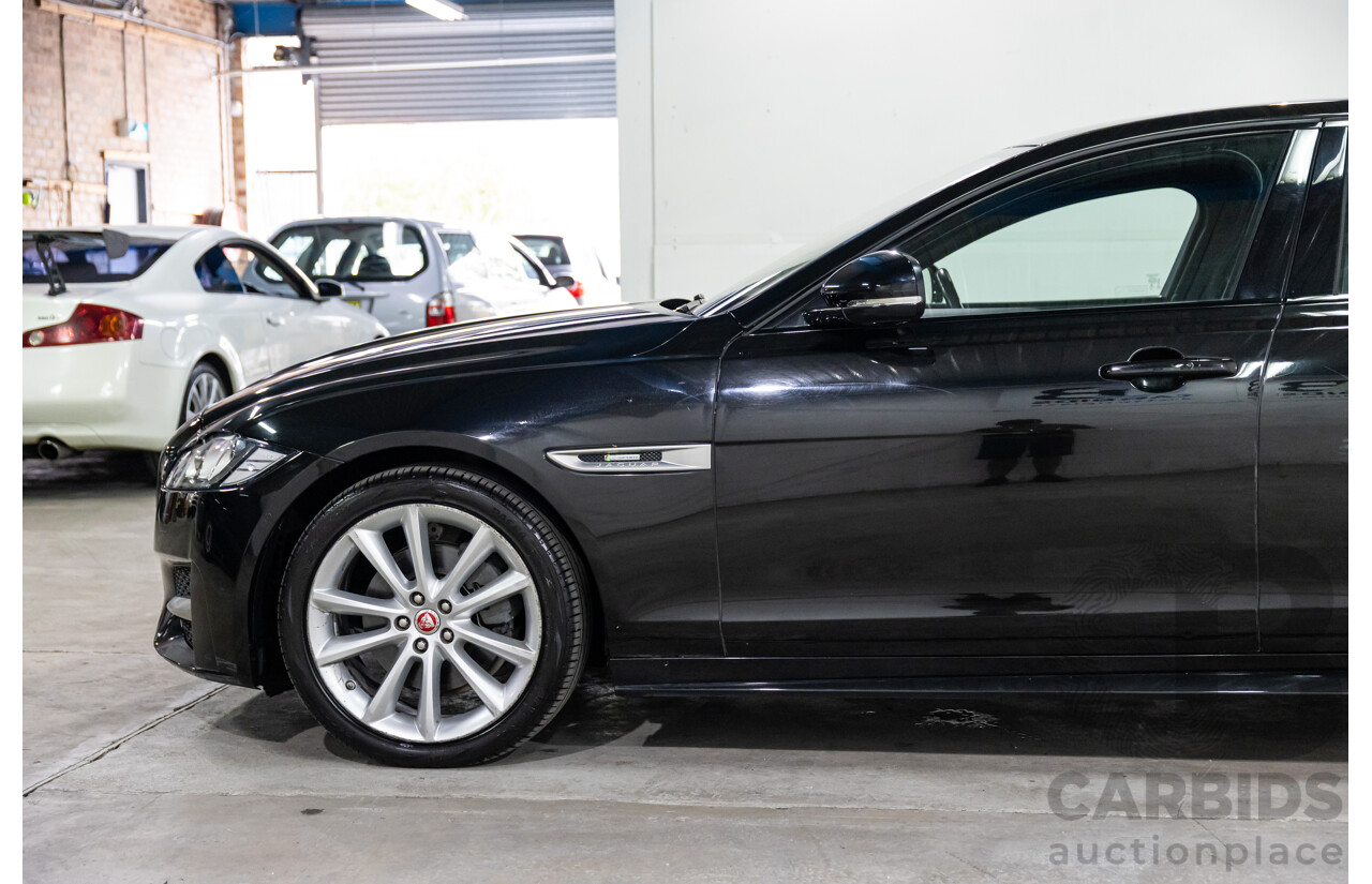 10/2018 Jaguar XF 25t R-Sport (184kW RWD) X260 MY19 4D Sedan Ultimate Black Metallic Turbo 2.0L