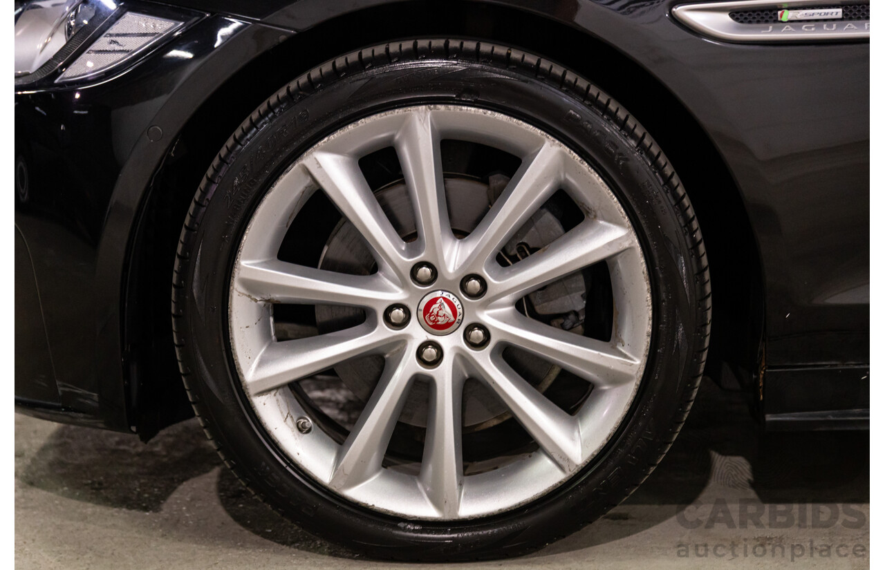 10/2018 Jaguar XF 25t R-Sport (184kW RWD) X260 MY19 4D Sedan Ultimate Black Metallic Turbo 2.0L