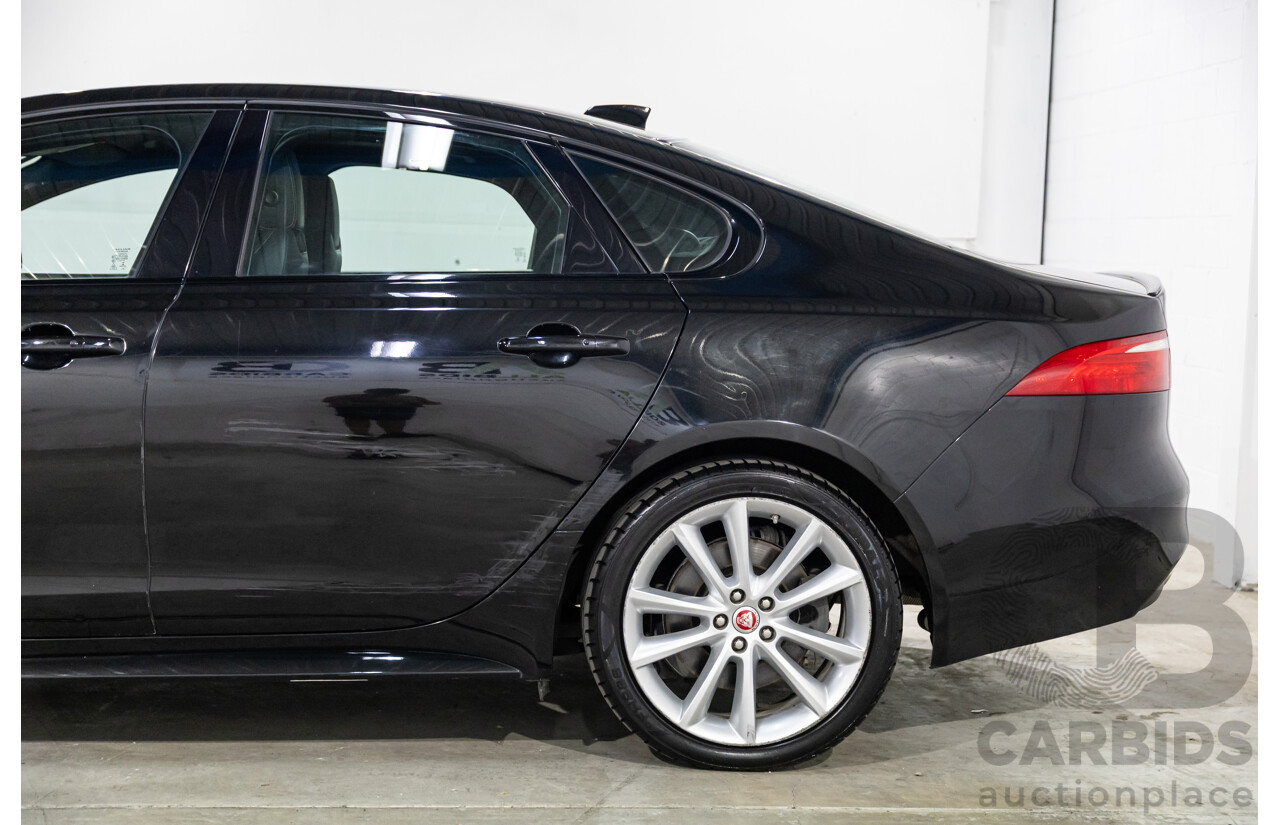 10/2018 Jaguar XF 25t R-Sport (184kW RWD) X260 MY19 4D Sedan Ultimate Black Metallic Turbo 2.0L