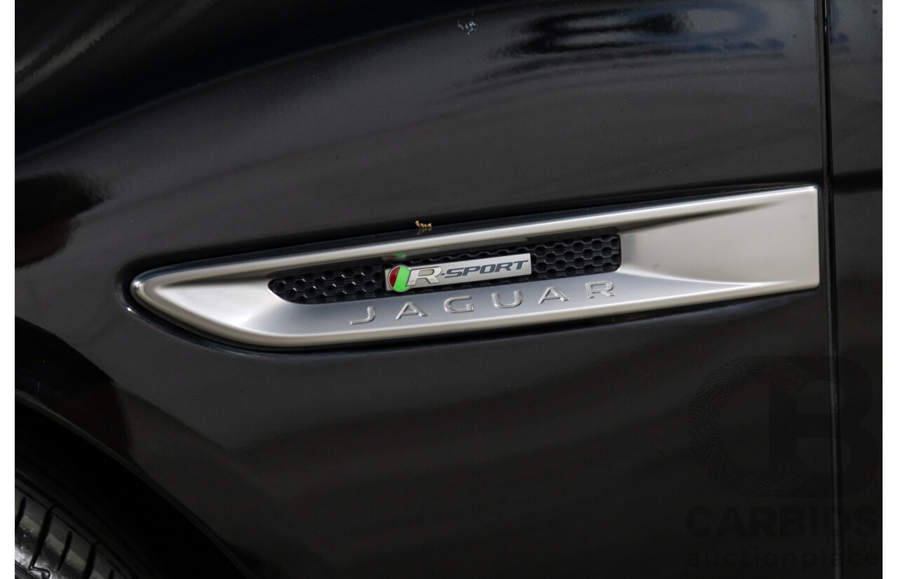 10/2018 Jaguar XF 25t R-Sport (184kW RWD) X260 MY19 4D Sedan Ultimate Black Metallic Turbo 2.0L