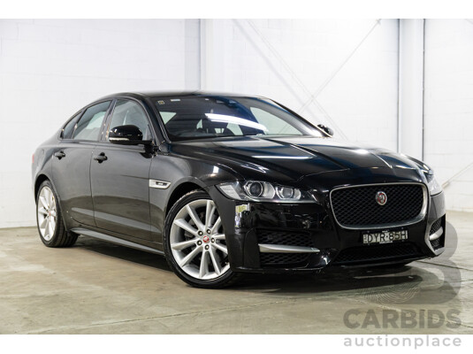 10/2018 Jaguar XF 25t R-Sport (184kW RWD) X260 MY19 4D Sedan Ultimate Black Metallic Turbo 2.0L