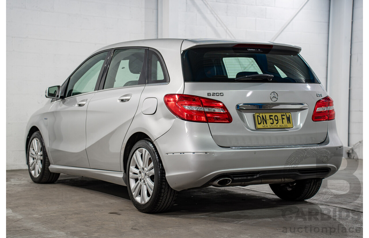 8/2012 Mercedes-Benz B200 CDI BE 246 MY13 5d Hatchback Polar Silver Metallic Turbo Diesel 1.8L