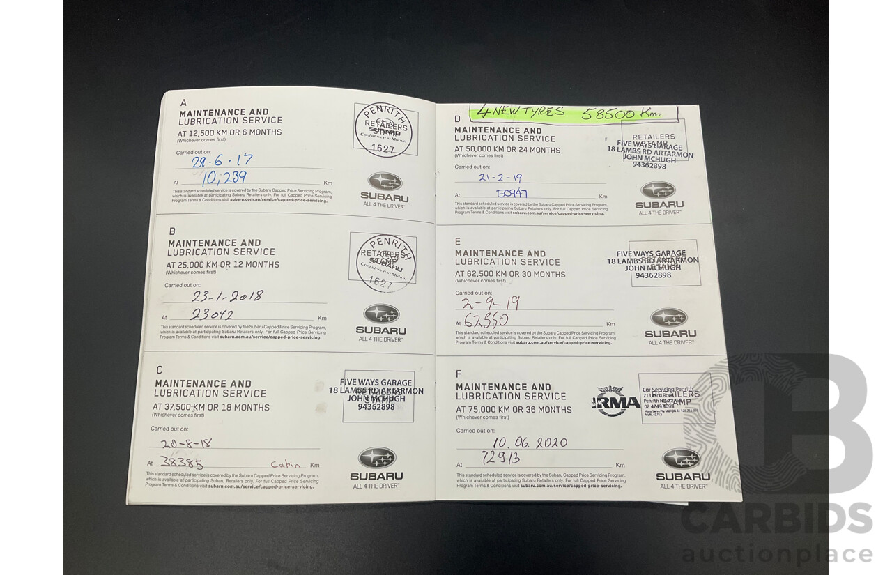 11/2016 Subaru Forester 2.5i-L (AWD) MY16 4D Wagon Venetian Red Metallic 2.5L